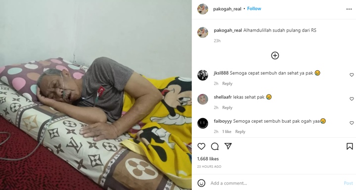 Pak Ogah Akhirnya Pulang dari RS Usai Sempat Drop Lagi, Keluarga Minta Doa