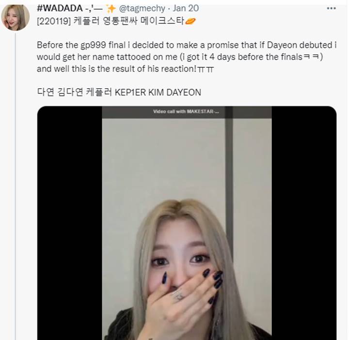 Kim Dayeon Kep1er Auto Terkejut Ketahui Fans Buat Tato Atas Nama Sang Idola