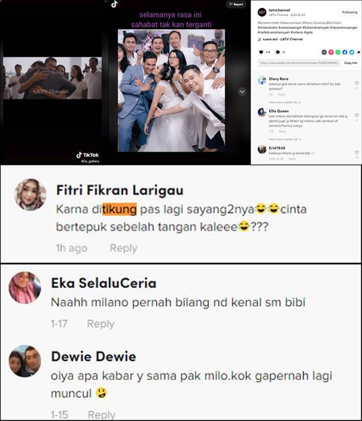 Jejak Digital Milano Lubis Peluk Bibi Andriansyah, Dokter Kandungan Vanessa Angel Muncul-Topik Pagi