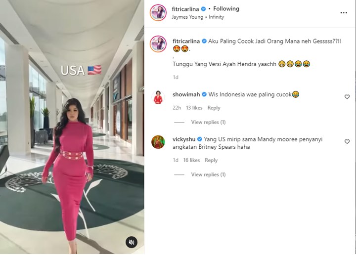 Fitri Carlina Ikut Ramaikan \'Nationality Challenge\', Wajahnya Disebut Mirip Mandy Mooree