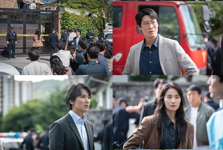 Kim Nam Gil cs Terkejut Datangi TKP Rumah Mewah di Cuplikan Adegan \'Through the Darkness\'