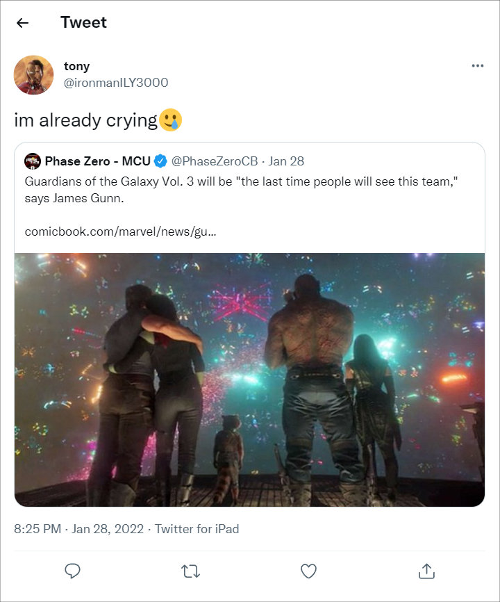 Banyak Fans Patah Hati Usai James Gunn Umumkan Rencana untuk \'Guardians of the Galaxy Vol. 3\'