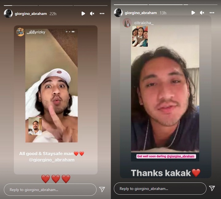 Giorgino Abraham Positif Covid-19, Potretnya Terbaring di Rumah Sakit Banjir Simpati