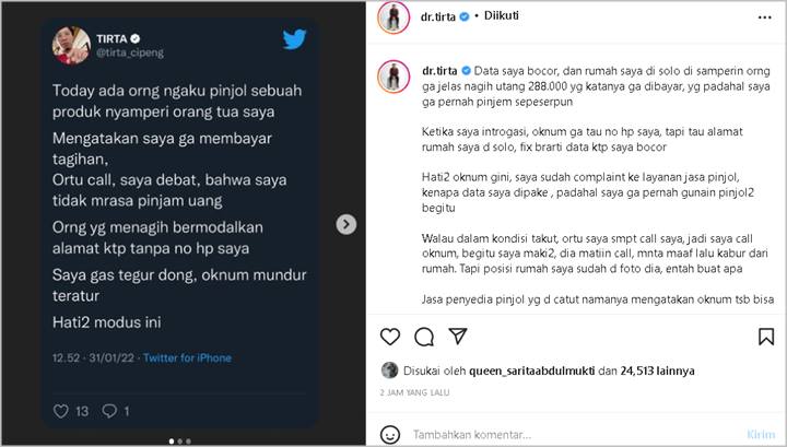 Dokter Tirta Nyaris Jadi Korban Penipuan Usai Data KTP Diduga Bocor, Ungkap Modusnya Catut Pinjol