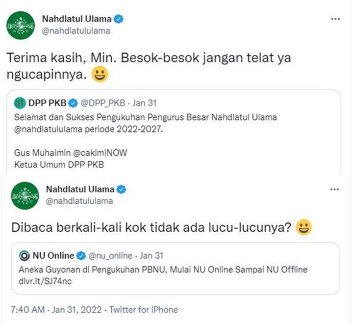 PBNU Ultimatum Admin Twitter @Nahdlatululama, Gus Ipul Sebut Guyonan Menyakiti dan Mengadu Domba
