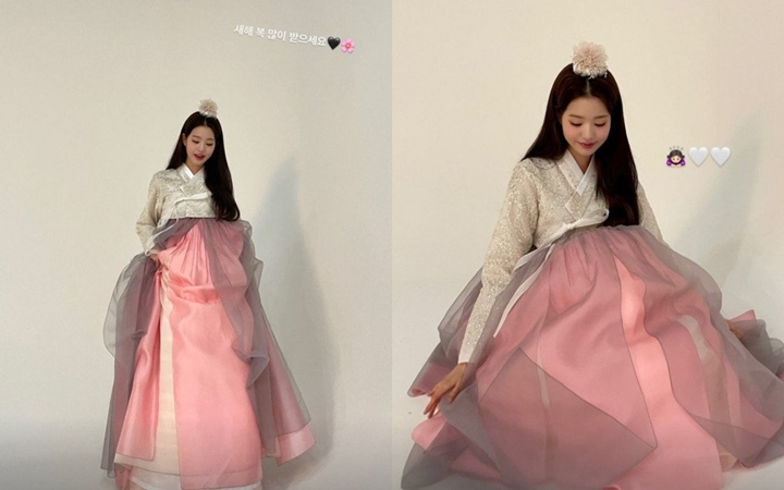 Jang Won Young IVE Elegan Pakai Hanbok di Tahun Baru Imlek, Cantiknya Kebangetan 1