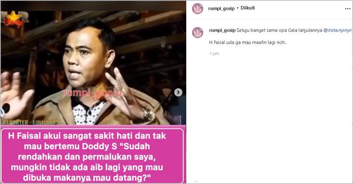 H. Faisal Curhat Nyesek, Terlanjur Sakit Hati Ingat Sederet ‘Ulah’ Doddy Sudrajat