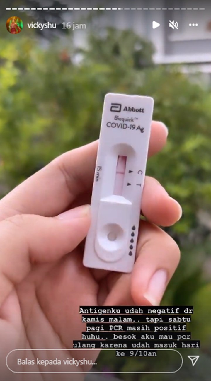 PHasil PCR dan Antigennya Berbeda, Vicky Shu Sedih Tak bisa Bertemu Anak
