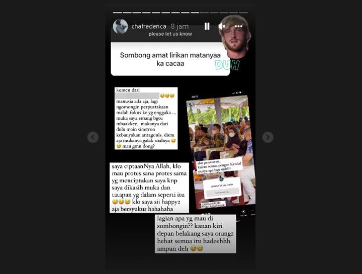 Chacha Frederica Bingung Mendadak Dicibir Sombong Gara-gara Hal Sepele, Balas Telak