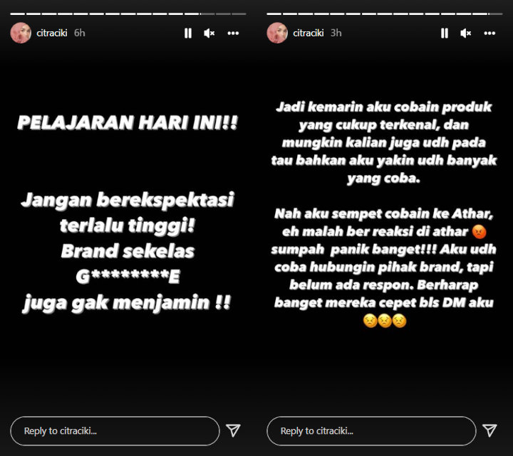Citra Kirana Panik Sang Putra Bereaksi saat Pakai Brand G, Rezky Aditya: Semoga Baik-baik Aja