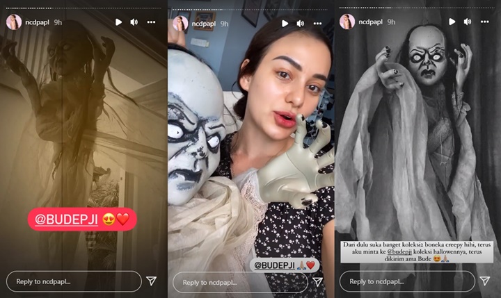 Nora Alexandra Pamer Koleksi Terbaru Boneka Creepy, Penampakannya Paling Bikin Ngeri