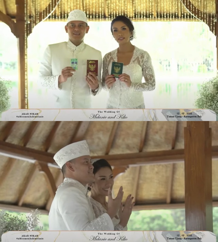 Momen pamer cincin dan buku nikah