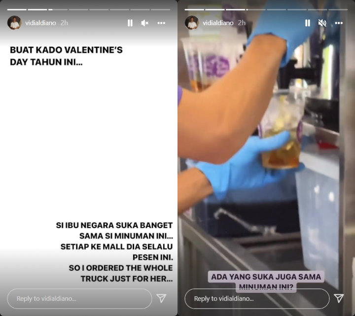 Bukti Bucin, Vidi Aldiano Datangkan Satu Truk Khusus untuk Kado Valentine \'Ibu Negara\'