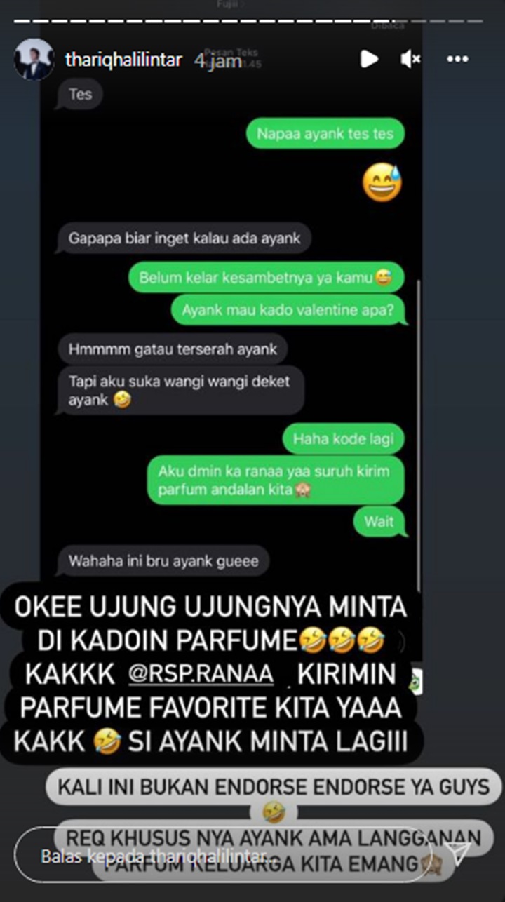 Tak Cukup Kejutan Valentine, Fuji Kode Ke Thariq Halilintar Minta Diberikan Kado Ini