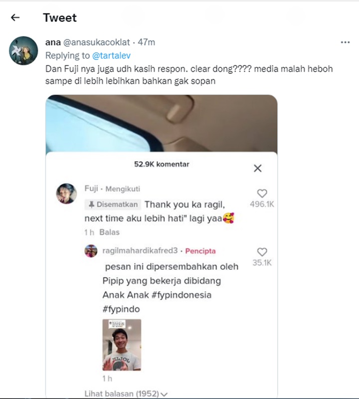 Ragil Mahardika Trending Twitter Usai Tegur Fuji, Cara Mengingatkannya Banjir Pujian