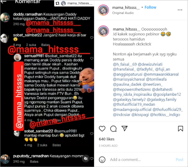 Puput Digosipkan Selingkuh dengan Doddy Sudrajat Karena Tergiur Harta