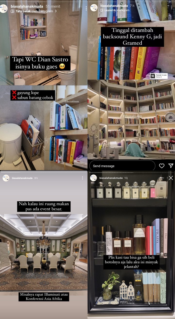 Dian Sastro Pamer Isi Rumah, Area Perpustakaan Hingga Toilet Jadi Bahan Gosip
