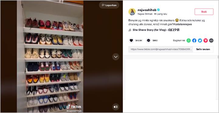 Alasan Najwa Shihab Koleksi Sneaker Disebut Beda dari yang Lain, Penampakan Isi Rak Auto Bikin Insec