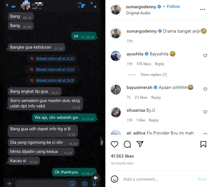Denny Sumargo Cemburu Sang Istri Ngigau Nama Pria Ini Saat Tidur, Bukti Chat Janggal?