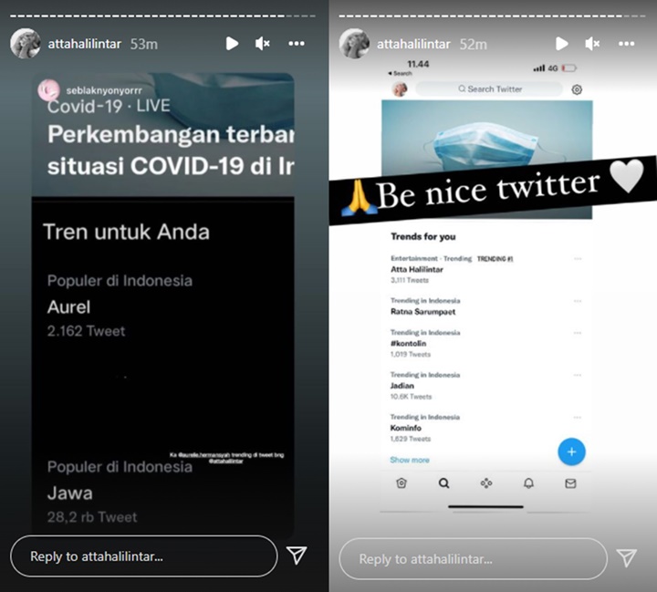 Aurel dan Atta Halilintar Trending Twitter, Begini Doa dan Ucapan Lucu Netter Untuk Baby A