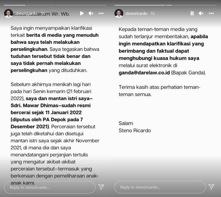 Mantan Suami Mawar AFI Klarifikasi Berita Perselingkuhan