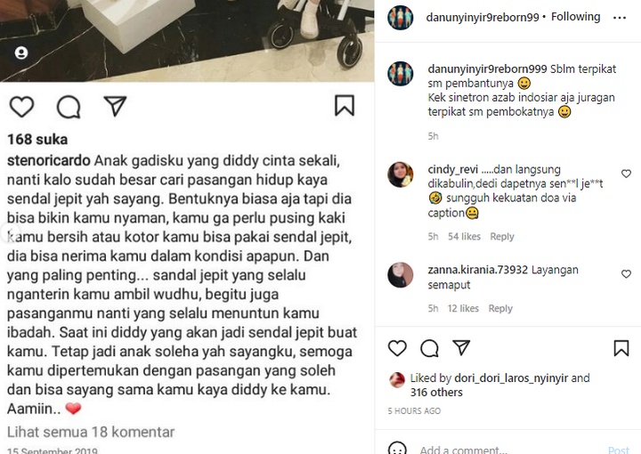 Eks Suami Mawar AFI Ibaratkan Pasangan Jadi Sandal Jepit