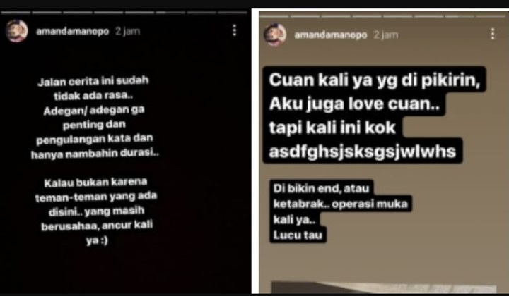 Amanda Manopo Singgung Soal Cuan Saat Kritik Sinetron \'Ikatan Cinta\', Nasib Para Kru Terungkap