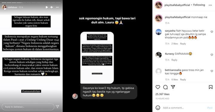 Bahas Hukum, Sahabat Cantik Laura Anna Langsung Diingatkan Pernah Curi Uang Mendiang