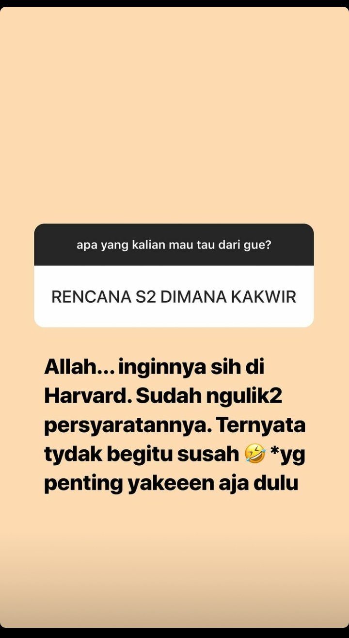 Wirda Mansur menyebutkan masuk ke Harvard Universty gampang