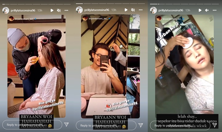 Jadi Korban Keusilan Bryan Domani, Prilly Latuconsina Protes Direkam Saat Tidur Mangap