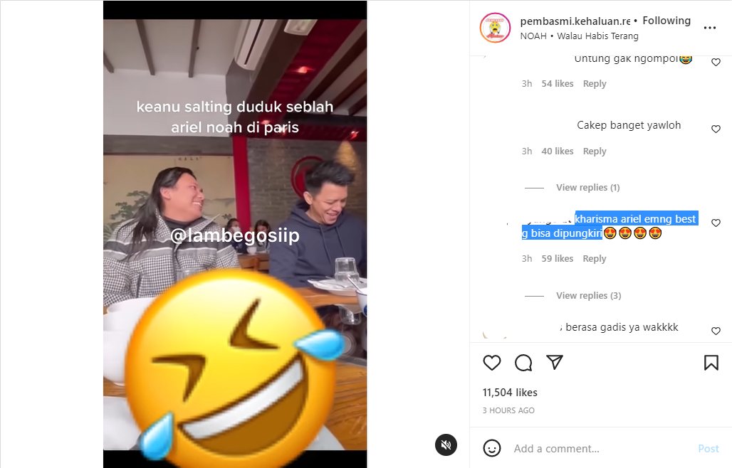 Duduk Berdampingan dengan Ariel NOAH, Keanu Agl Salting Disorot: Sampai Merah Wajahnya