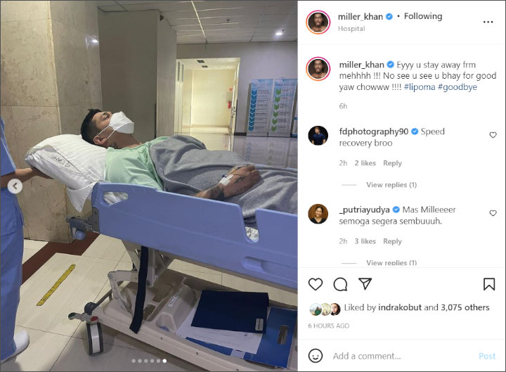 Miller Khan Jalani Operasi, Ternyata Derita Tumor Selama 4 Tahun