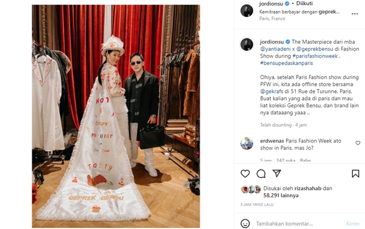\'Geprek Bensu\' Trending Usai Tampil di PFW, Begini Penjelasan Jordi Onsu