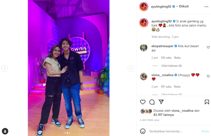 Ayu Ting Ting Sebut Putra Tampan Eko Patrio \'Calon Mantu\', Dapat Restu?