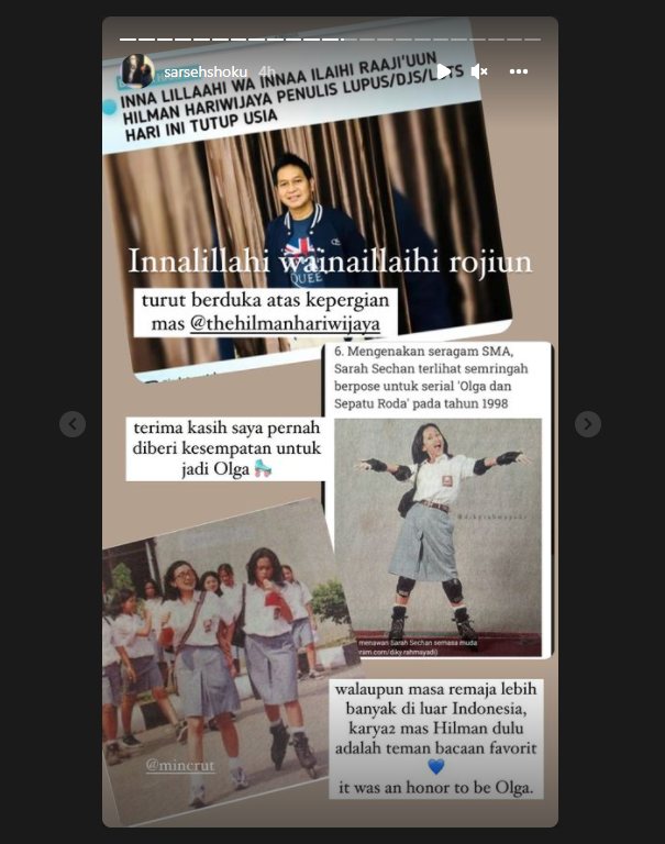 Hilman Hariwijaya Meninggal Dunia, Sarah Sechan Ucap Duka dan Kenang Momen Indah Ini