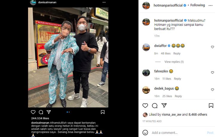Sindiran Tajam Hotman Paris ke Doni Salmanan