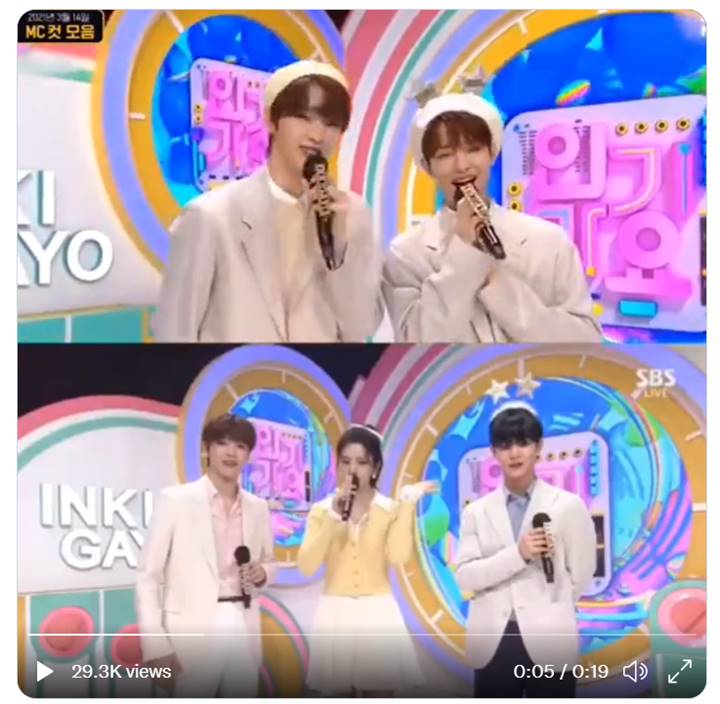 Para penggemar membandingkan momen perayaan ulang tahun Jihoon TREASURE di \'Inkigayo\'