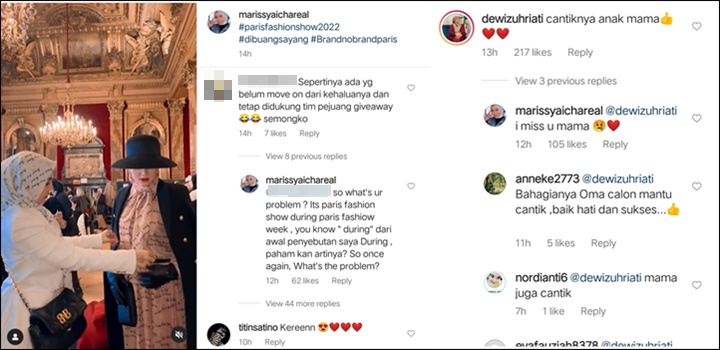Marissya Icha Ngegas Diledek Belum Move On dari PFW 2022, Oma Dewi Gercep Beri Dukungan