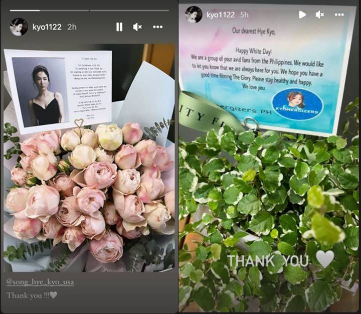 Song Hye Kyo Pamer Bunga Cantik Kiriman Fans di Amerika Serikat Bukti Populer Dimana-mana