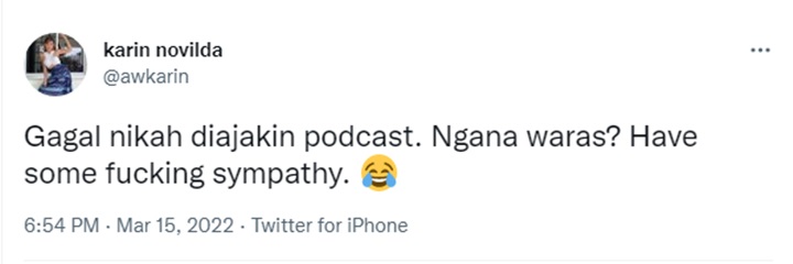 Akui Gagal Nikah, Awkarin Jengkel Malah Diajak Podcast