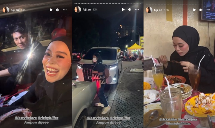 Fuji Heran Lihat Aksi Lesty Kejora Saat Makan di Pinggir Jalan: Mewah Banget!