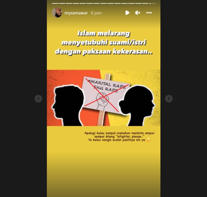 Mawar AFI Isyaratkan Alami Pemerkosaan dalam Pernikahan