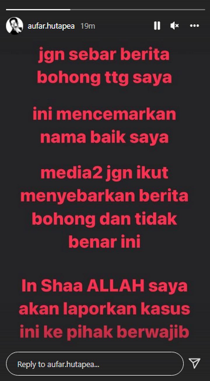 Terseret Kasus Pelecehan Sksual Citra Andy, Aufar Hutapea Merasa Nama Baik Tercemar