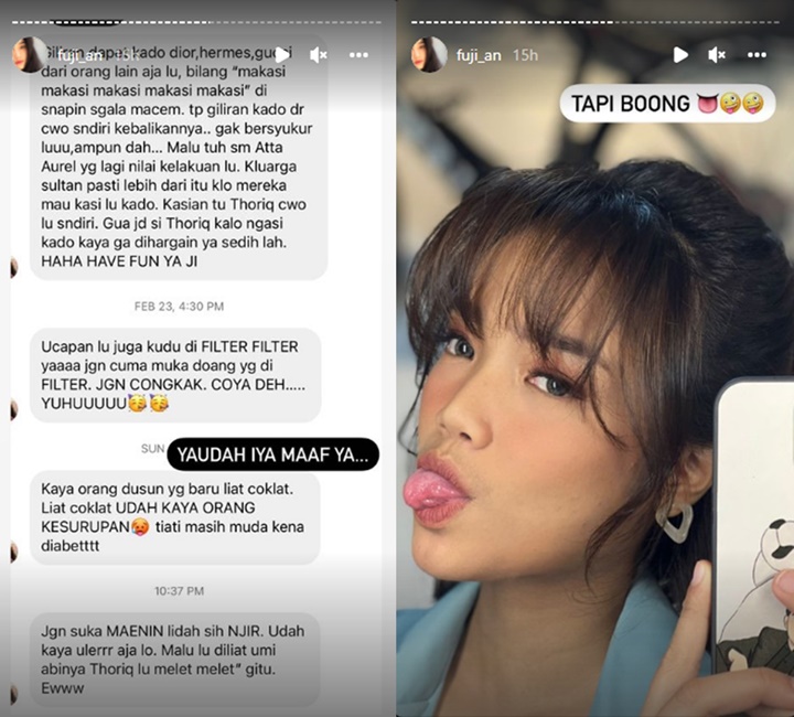 Fuji Bereaksi Usai Diberondong DM Haters, Ngegas Ortu Thariq Halilintar Terseret?
