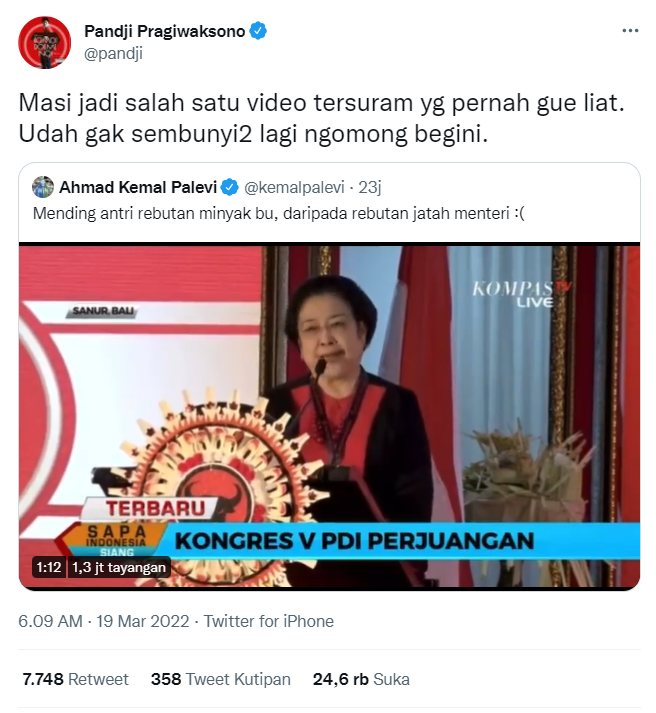 Pandji Pragiwaksono Sebut Video Lama Megawati Kala Bahas Ini Jadi Paling Tersuram Baginya, Kenapa?