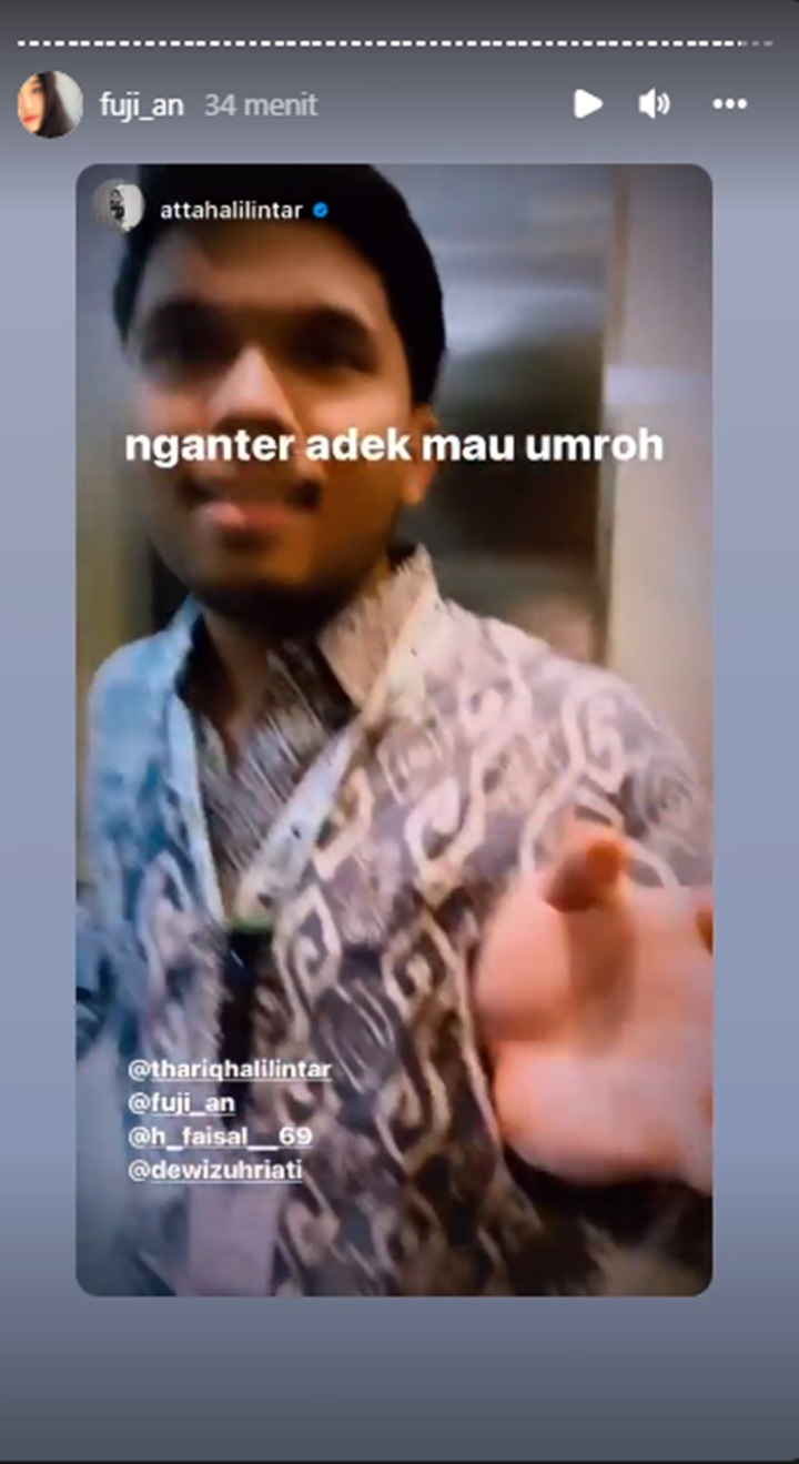 Thariq Halilintar dan Fuji Berangkat Umrah Bareng, Atta Halilintar: Jaga Diri!