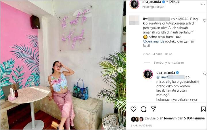 Dea Ananda Dijulidi Gara-gara Pamer Baby Bump Pakai Baju Terbuka, Beri ‘Sentilan’ Balik