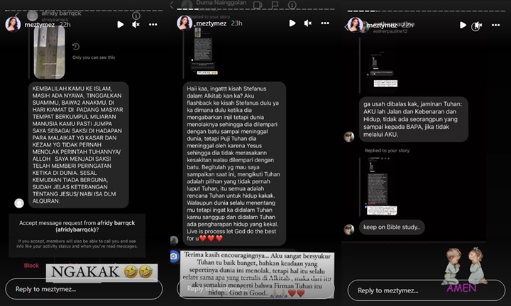 Mezty Mez Ngakak Disuruh Tinggalkan Suami dan Balik ke Islam, Tegaskan Hal Ini