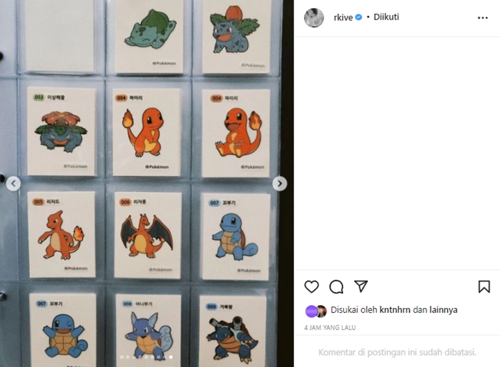 Koleksi Stiker Pokemon RM BTS Tersimpan Rapi di Binder 1