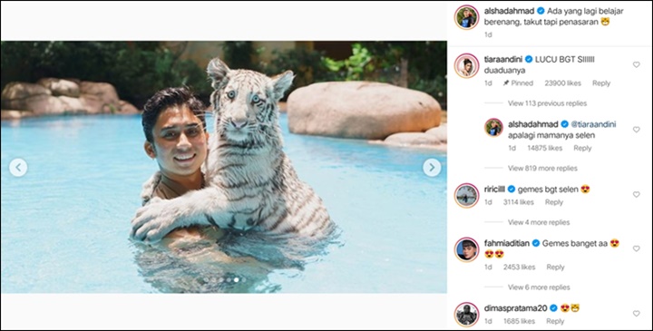 Aksi Tiara Andini dan Alshad Ahmad Saling Balas Komentar Bikin Baper, Netter: Fix Jadian!